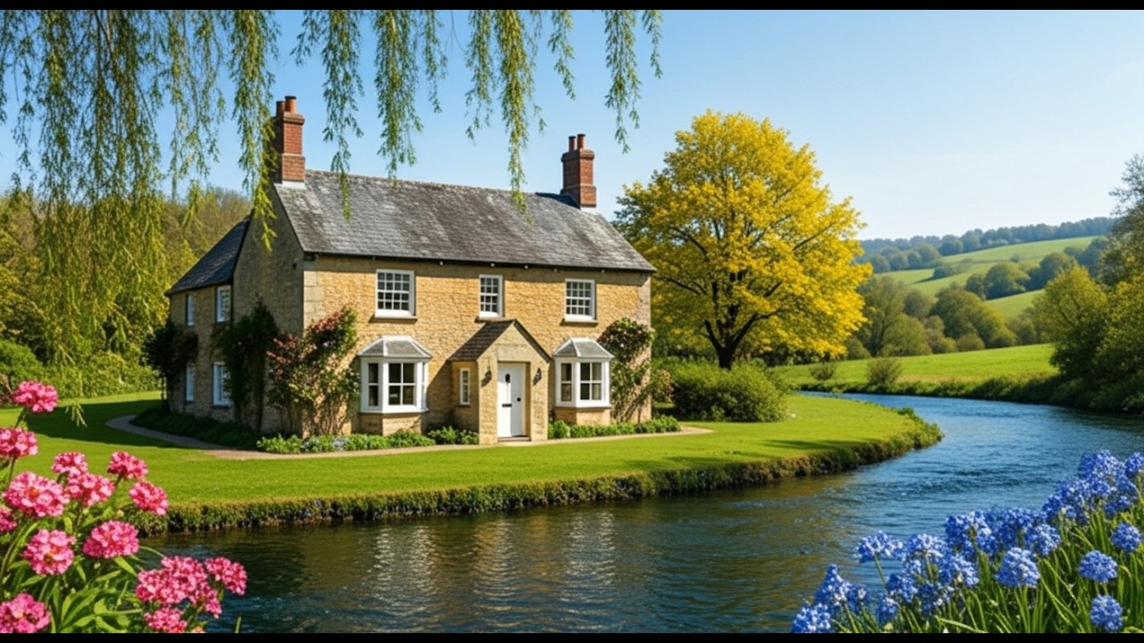 Living by the River | Perfect English Stone Cottage Tour & Interiors😎
