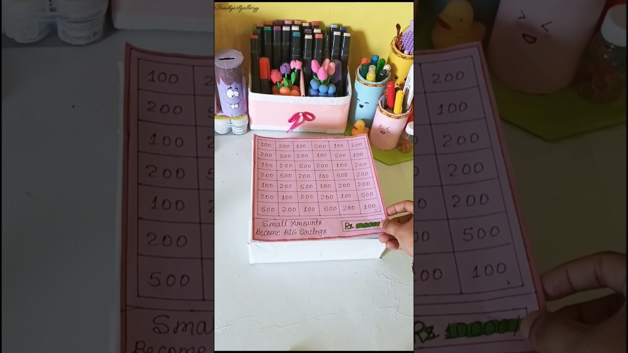 Diy Viral Money Saving Box #diy #art #youtubeshorts #craft #moneysavingbox