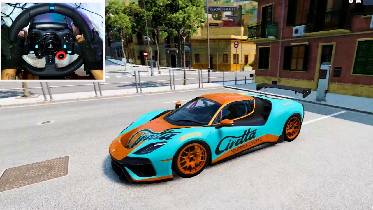 Civetta Supercar Drive in BeamNG with Logitech Wheel | Ultra Realistic!