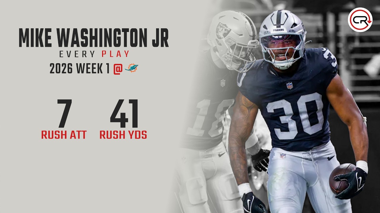 Najważniejsze momenty debiutu Mike'a Washingtona Jr. w NFL | Każdy bieg
