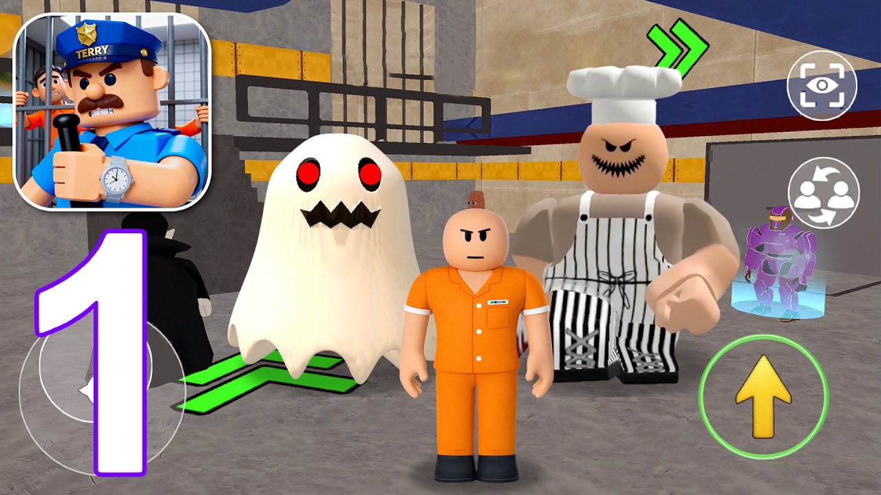Obby Prison Escape Barry! Gameplay Walkthrough Part 1 - Escape Barry's Prison (Android, iOS)