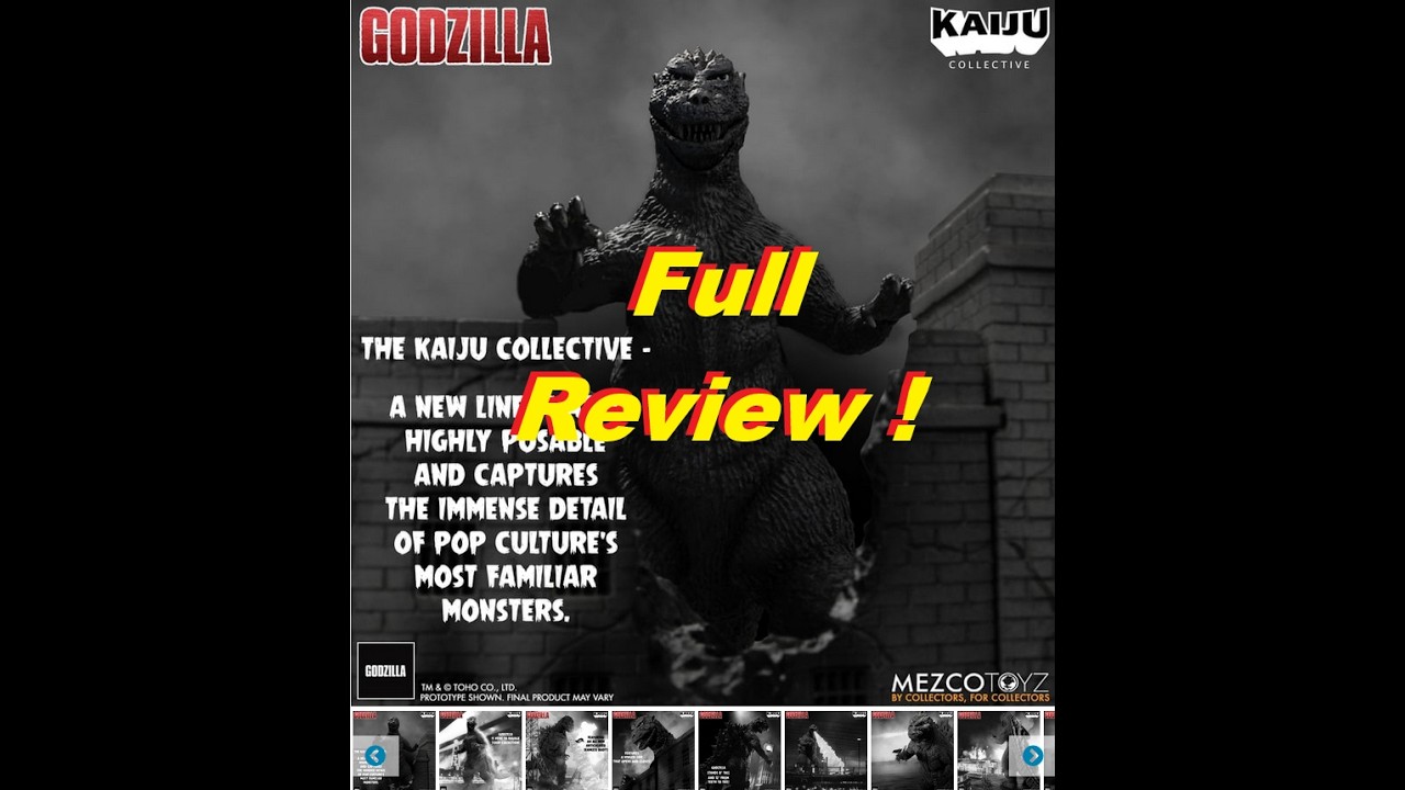 Mezco One:12 Black and White GodZiLLA 1954 FULL Review, watch before you buy!