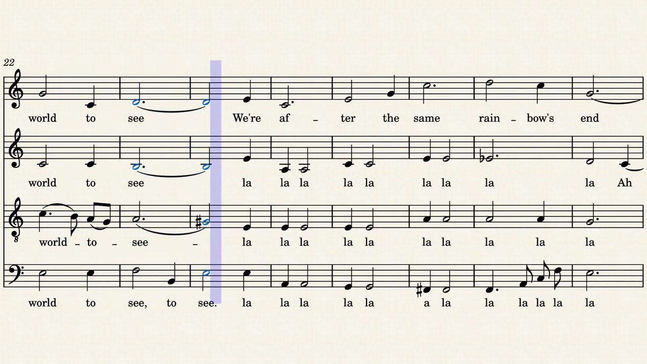 Moon River - Henry Mancini for choir SATB sheet music, Noten, partitura, partition, spartiti
