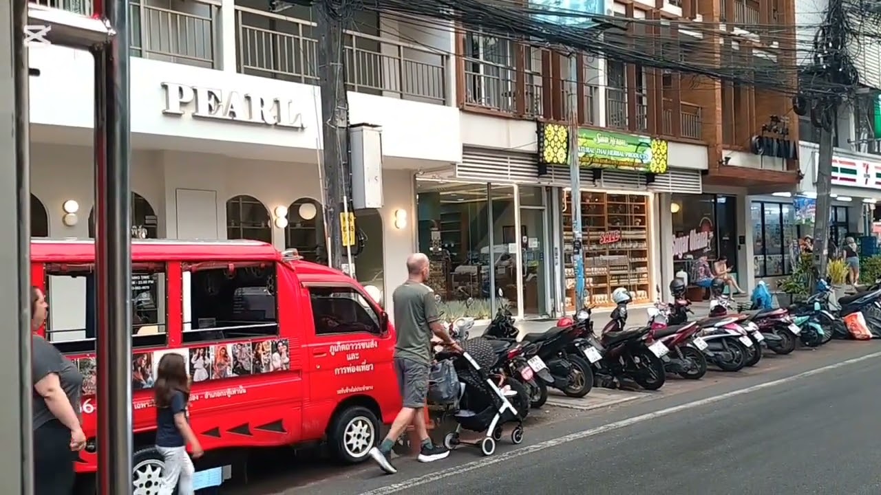 Tuk Tuk Ride Phuket 🚕 Karon to Kata Beach, Tropical Rain & Street Ice Cream
