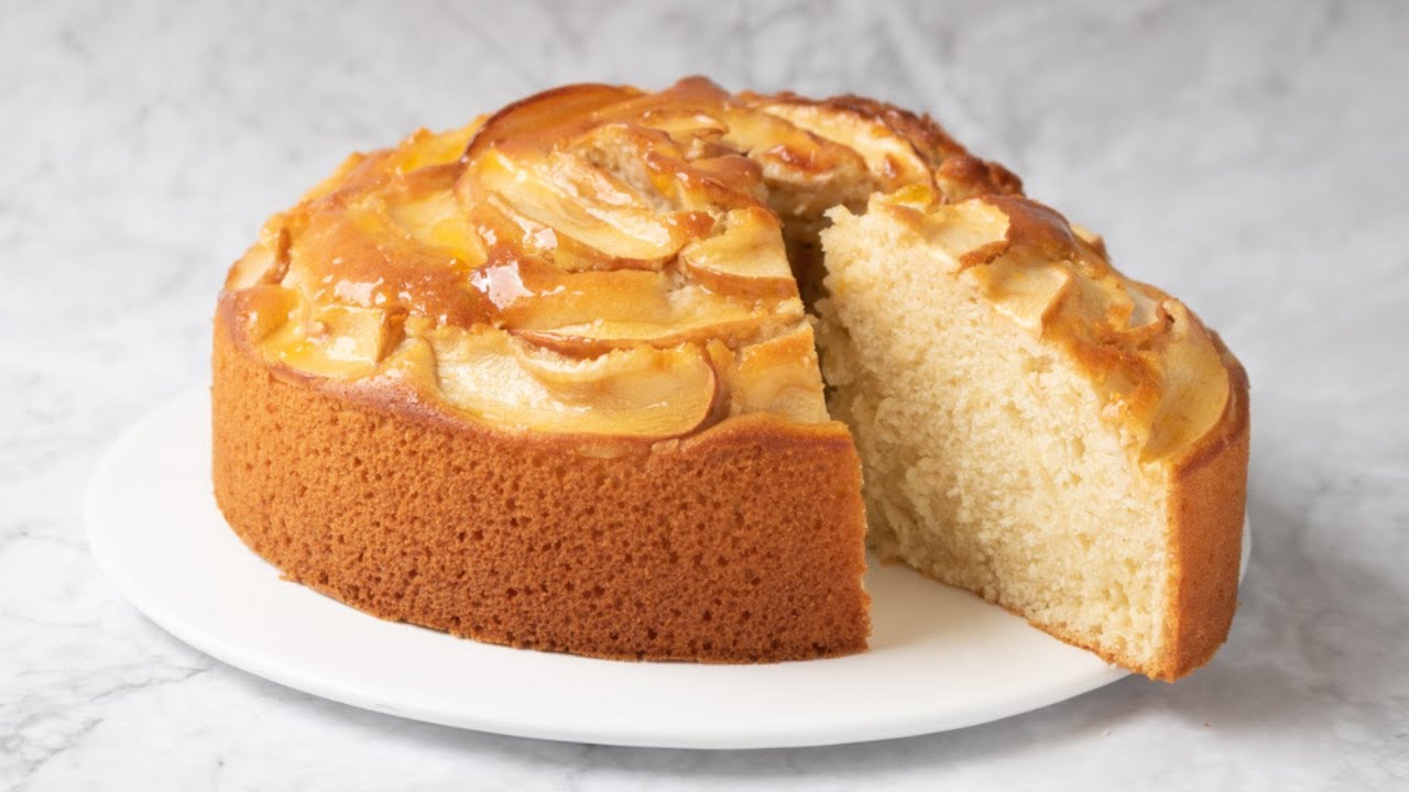 BIZCOCHO con MANZANA 🥧 Muy esponjoso y tierno!!