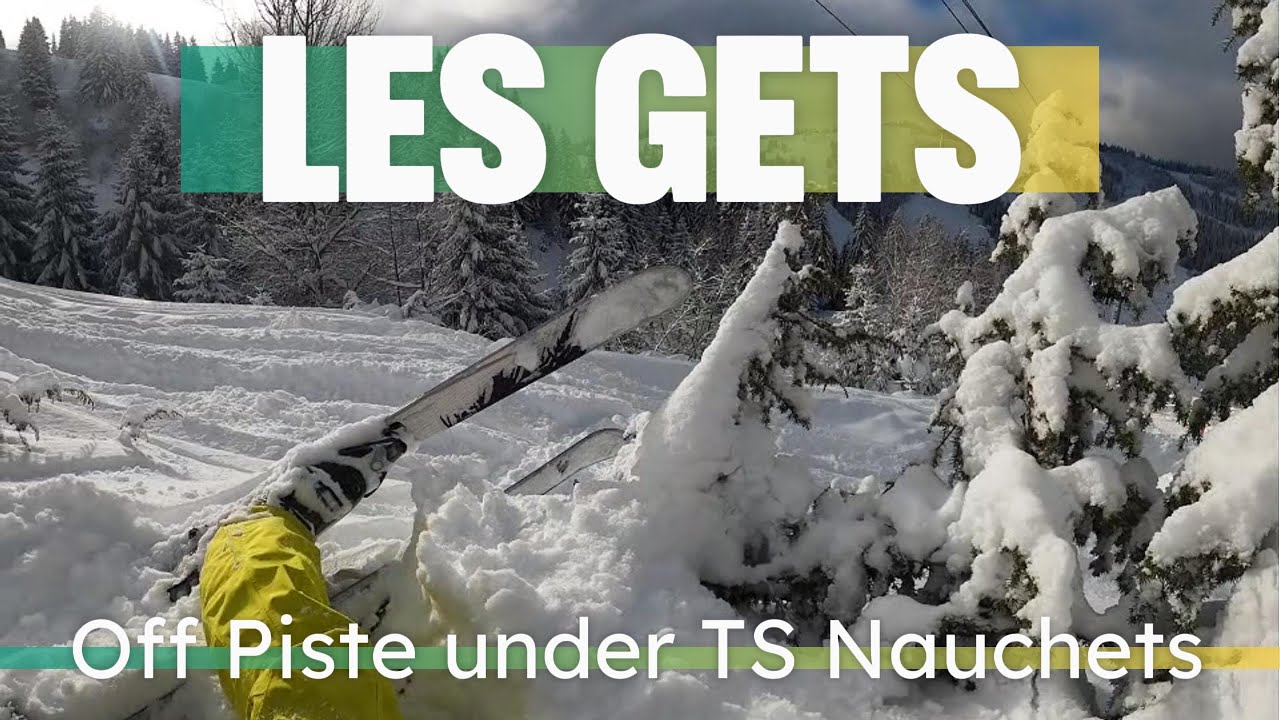 Short Off Piste Skiing under TS Nauchets Chairlift in Les Gets, France