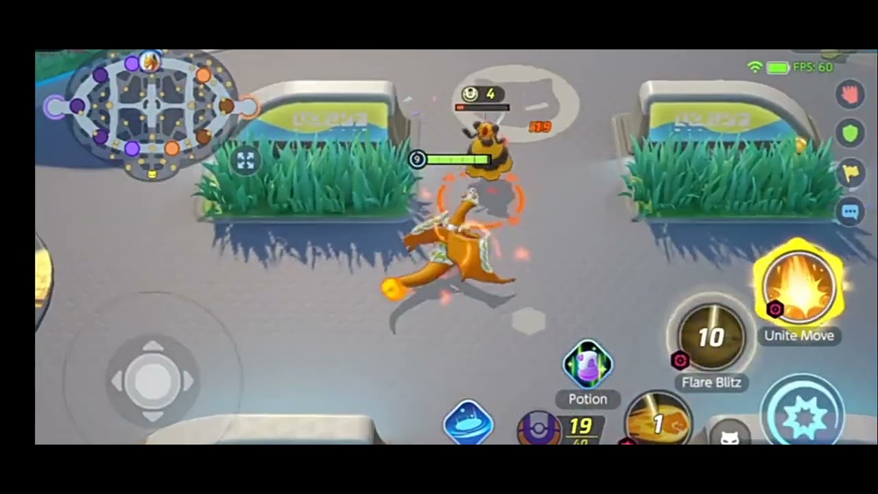 Charizard new skin gameplay in Pokemon unite
