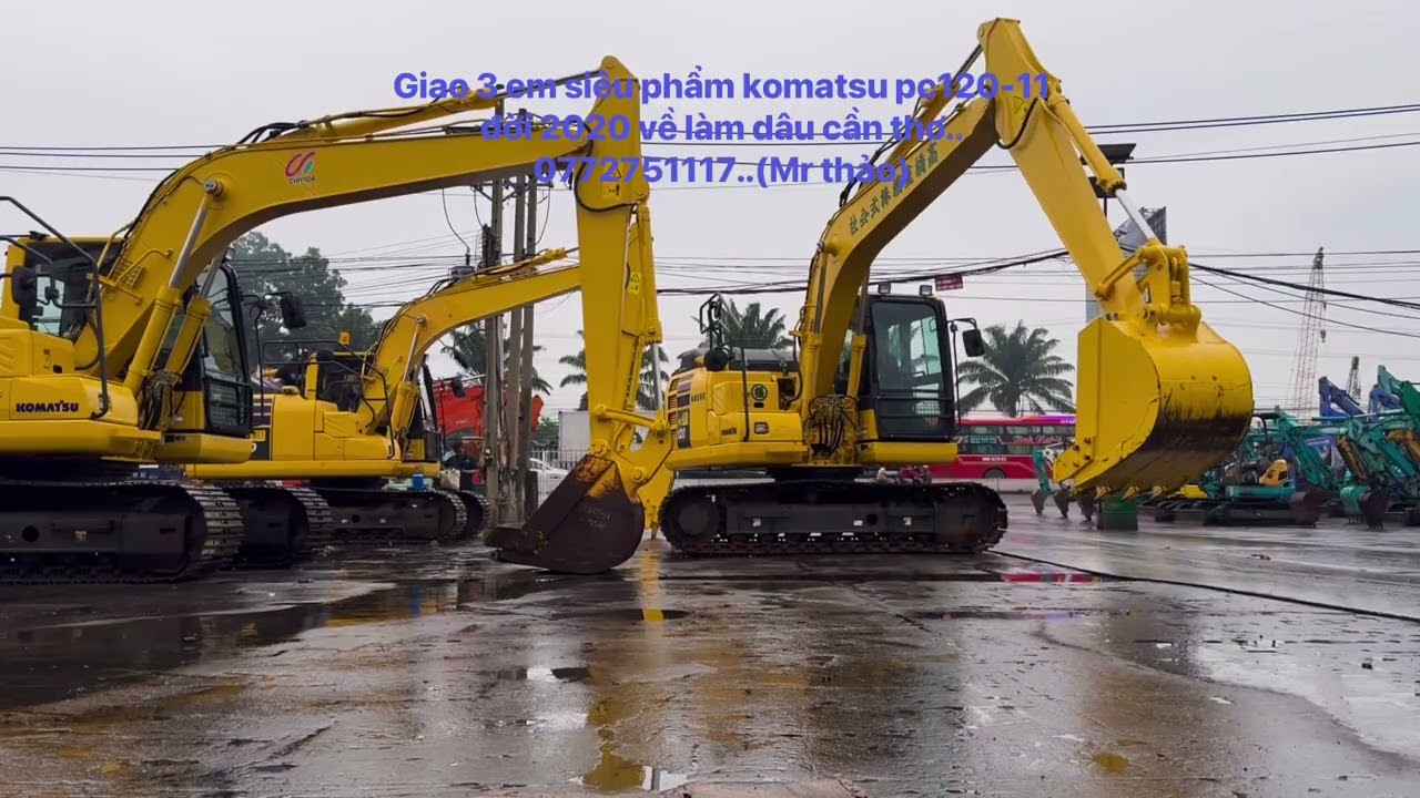 Bàn giao 3 chiếc siêu phẩm komatsu pc120-11 đời 2020 mới 90% cho anh khách VIP cần thơ
