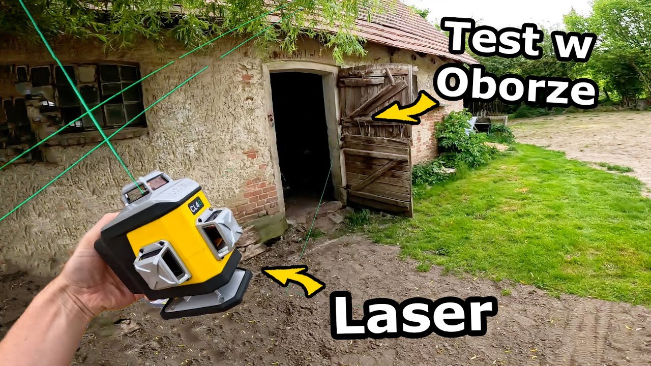 Laser budowlany na Wsi !!! - Jak działa Laser Krzyżowy z NIVEL System CL4? *Test czujnika (#1058)
