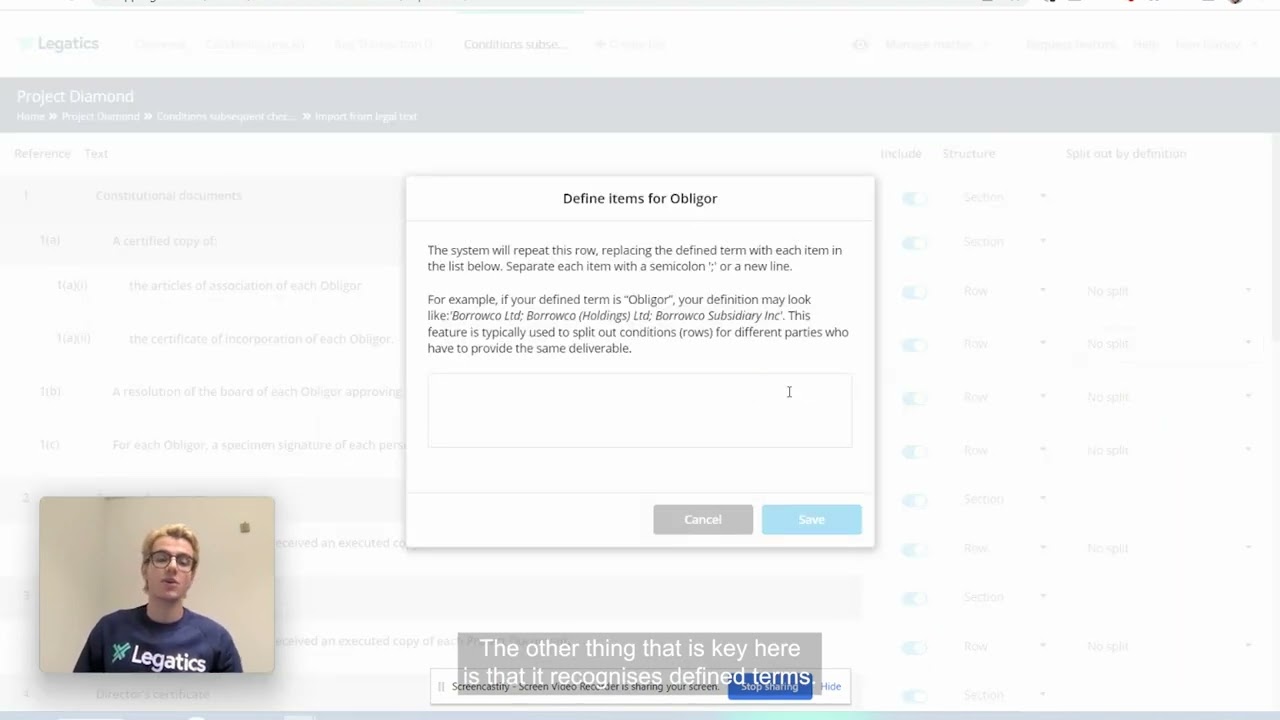 Explore how to Import Legal Text in Legatics 2