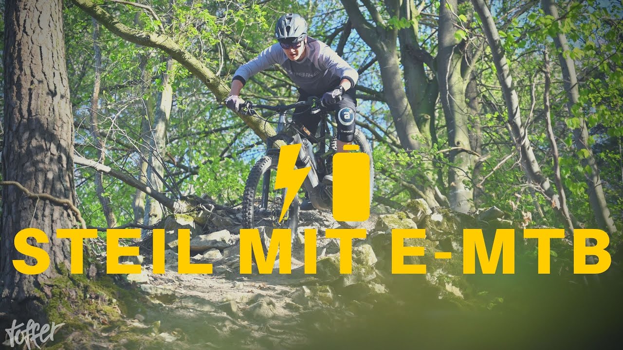 EBIKE AUF STEILEM UND VERBLOCKTEM TRAIL