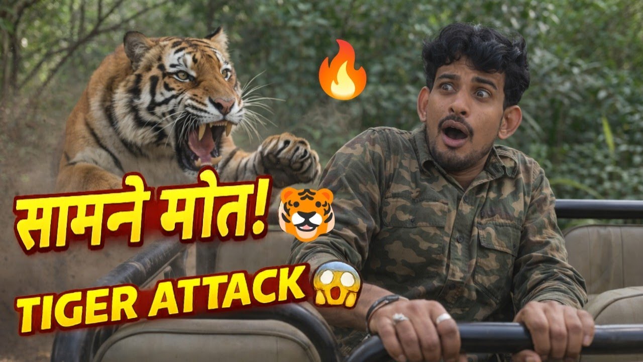 Tiger Attack in Jungle Safari: रोमांच और डर का जबरदस्त नज़ारा | RahulSharmaRj34