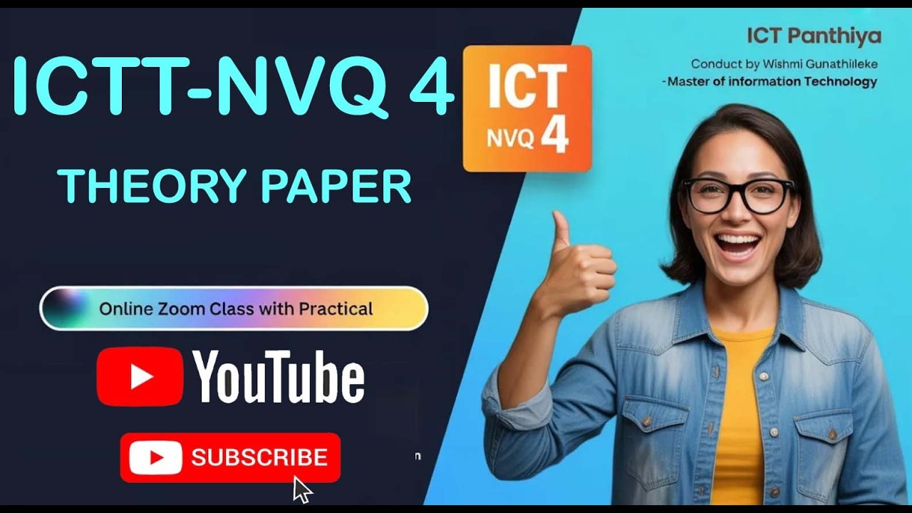 THEORY PAPER | (NVQ 4-ICTT)| Part 01 | | Ict Panthiya