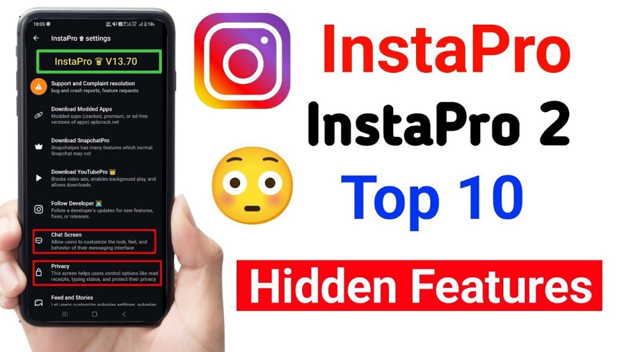 InstaPro Top 10 Hidden Features | InstaPro A to Z Settings | instapro v13.10f update | instagram pro