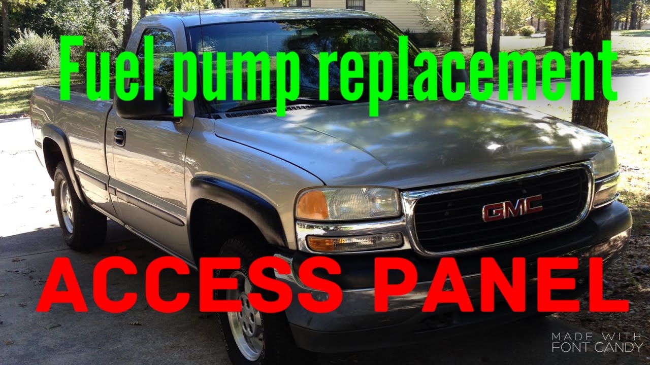 How to change a fuel pump on a 2000 GMC SIERRA