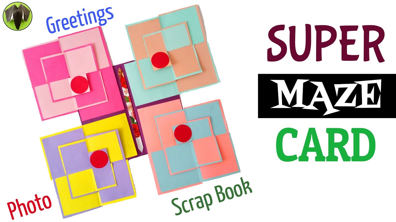 Super Maze Photo Card | Greeting Card | Scrap Book - DIY Tutorial by Paper Folds