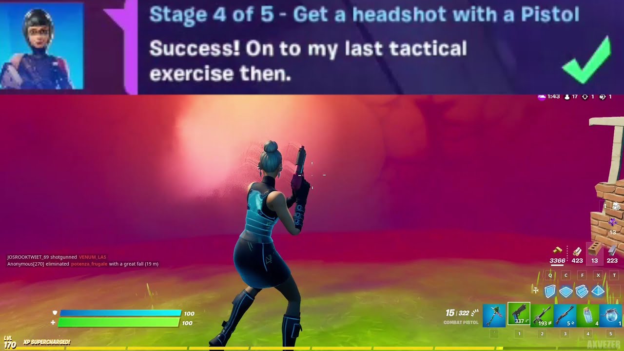 Get a Headshot with a Pistol - Fortnite