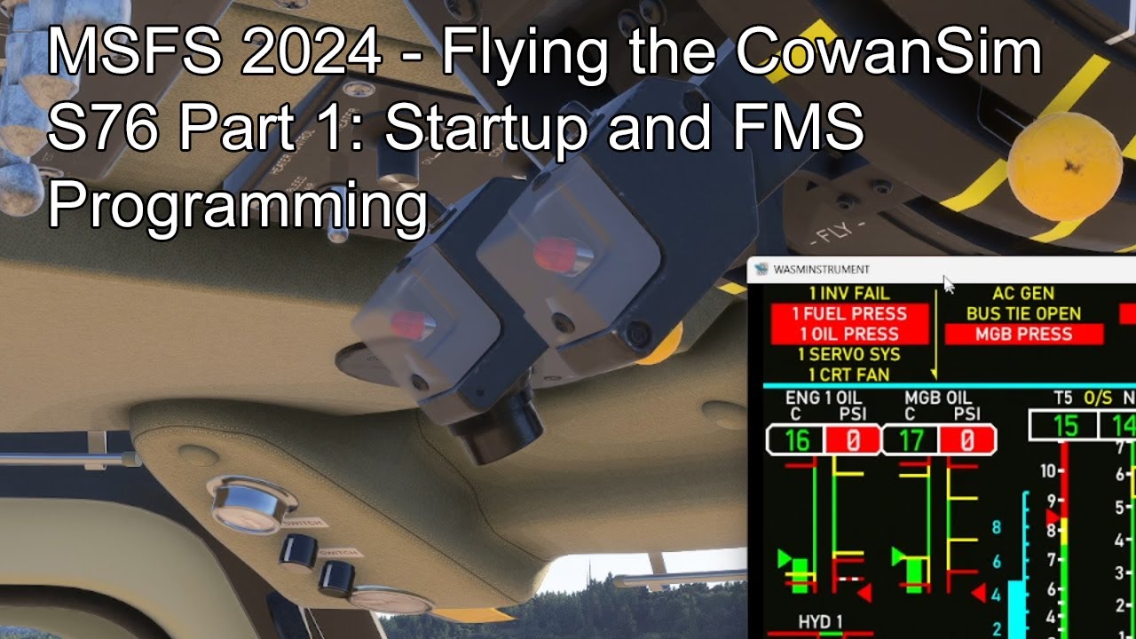 MSFS 2024 - Flying the CowanSim S76 Pt 1: Startup and FMS Programming