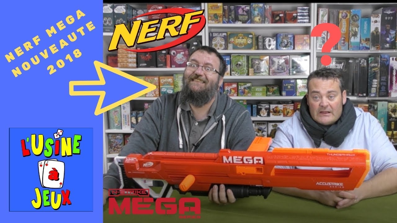 [REVUE] NERF MEGA THUNDERHAWK AVEC L'USINE A JEUX. En Français fr.