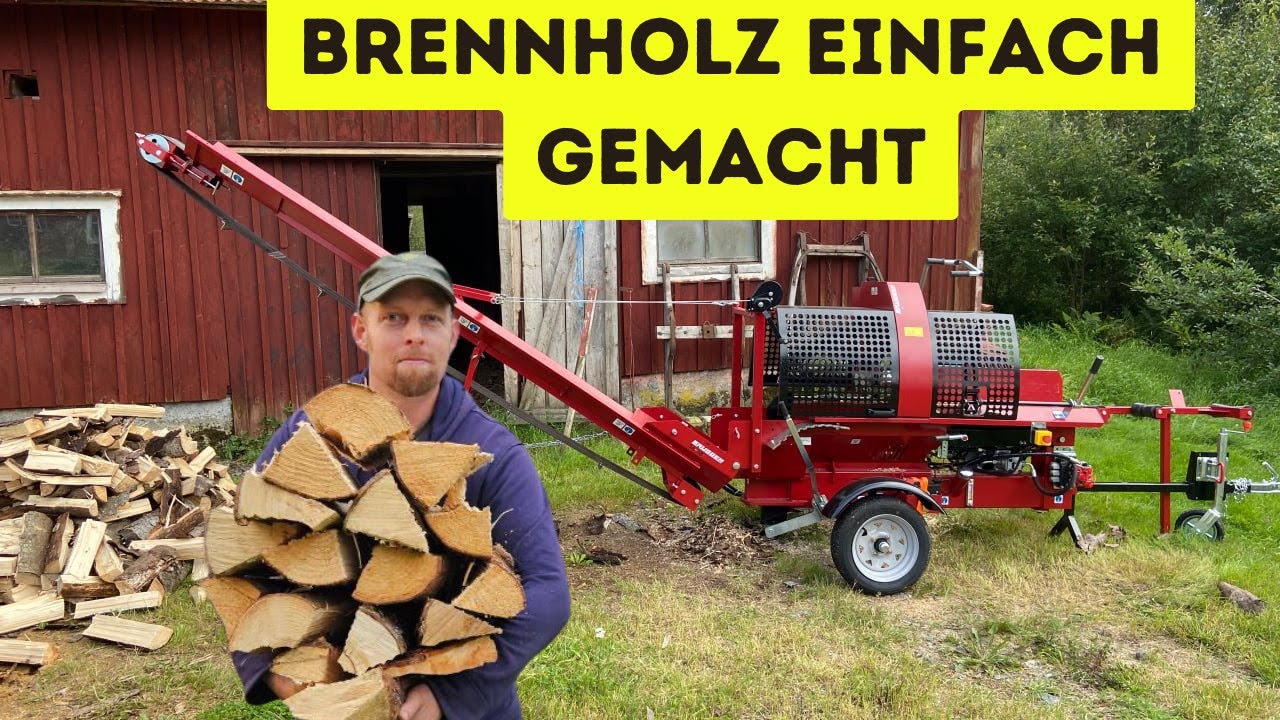 Wir haben noch nie so einfach Brennholz gemacht! Säge Spaltautomat SA 38 von Brugger