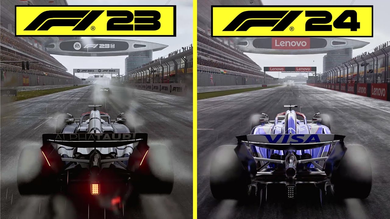 F1 24 vs F1 23 Early Graphics Comparison | Shanghai International Circuit | RTX 4080