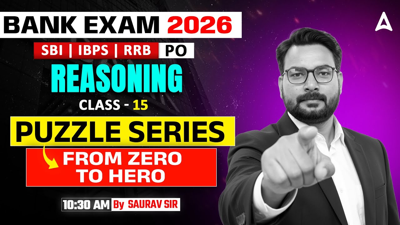 Bank Exams 2026 Reasoning | Puzzle Series Special Ep 15 For SBI, IBPS & RRB PO 2026 | By Saurav Sir