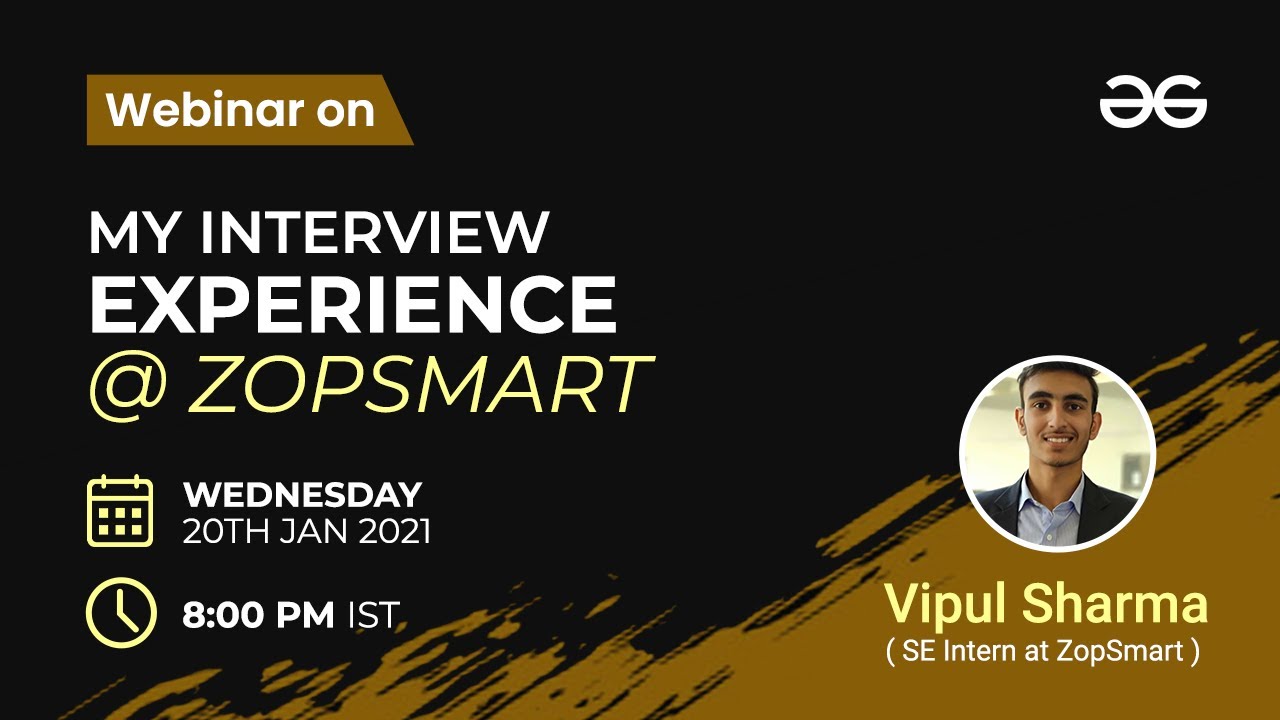 Webinar | My Interview Experience at ZopSmart