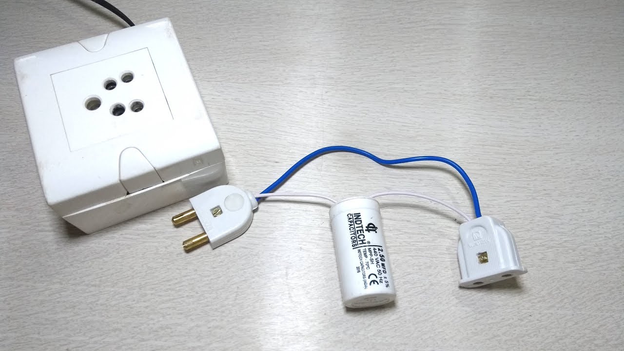 Experiments with fan capacitor