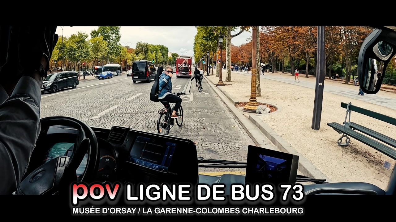 POV Bus à Paris : ce cycliste se retourne devant le bus… 😳