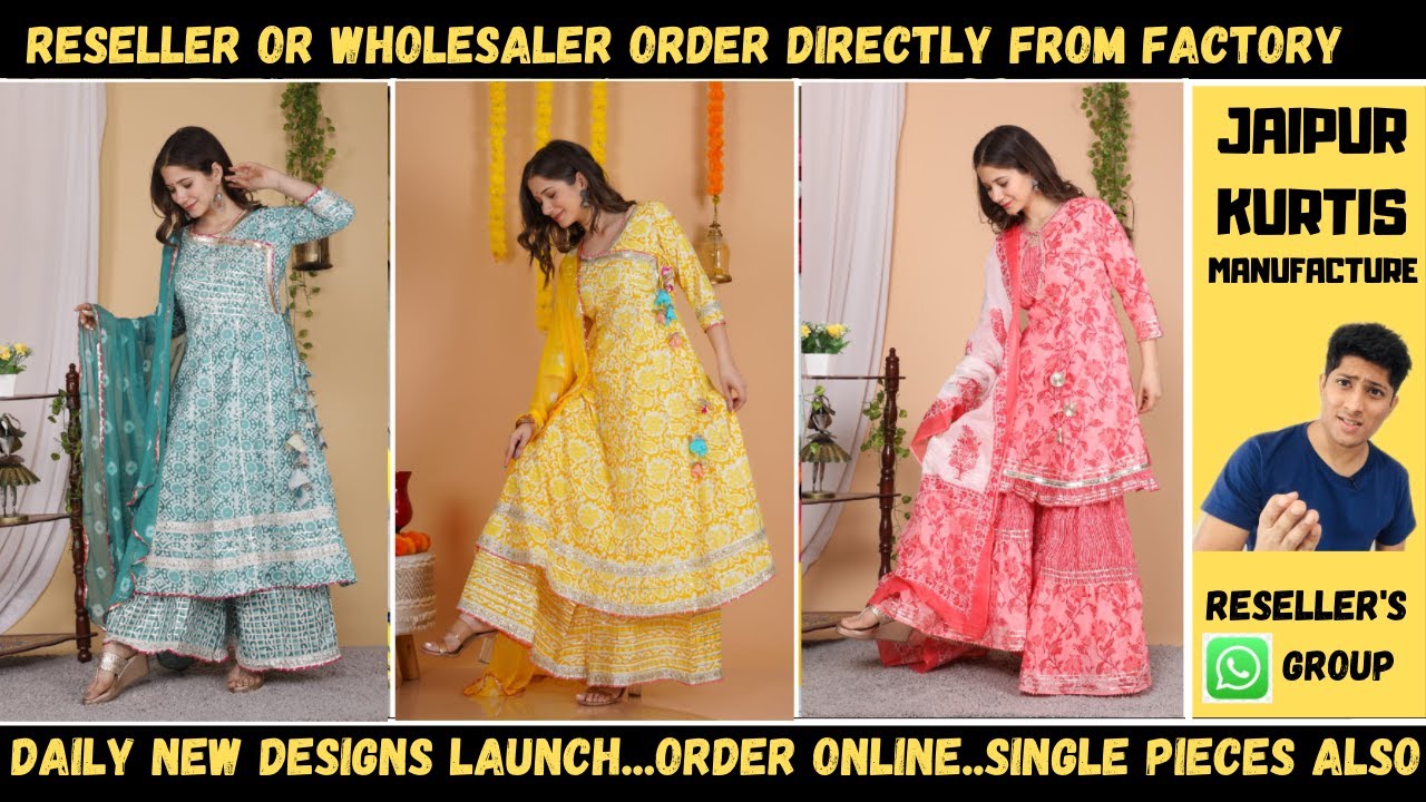 JAIPUR KURTI MANUFACTURER | KURTI RESELLER GROUP | ORDER DIRECTLY FROM FACTORY | KURTI FOR WHOLESALE