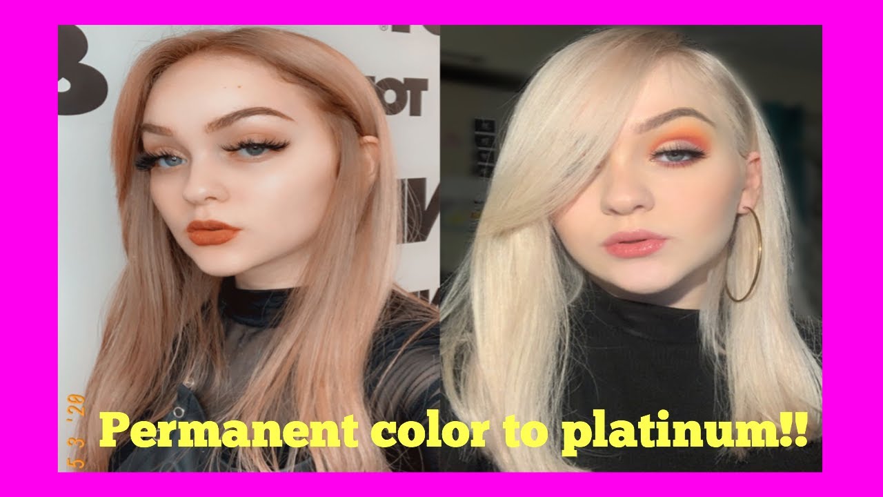 PERMANENT BROWN TO PLATNIUM BLONDE!!!