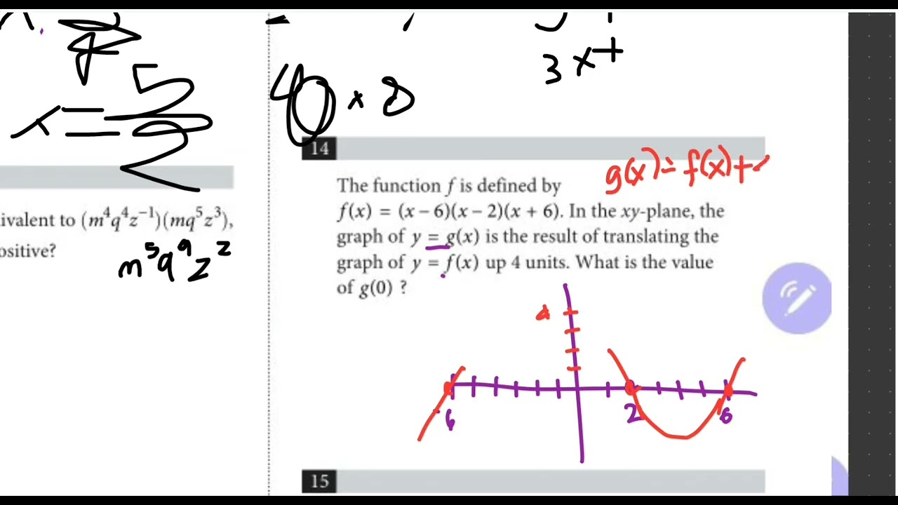 SAT MATH REVIEW: (ACTUAL LESSON)  PART 3  PRACTICE TEST 10  || Jane Maciejewski