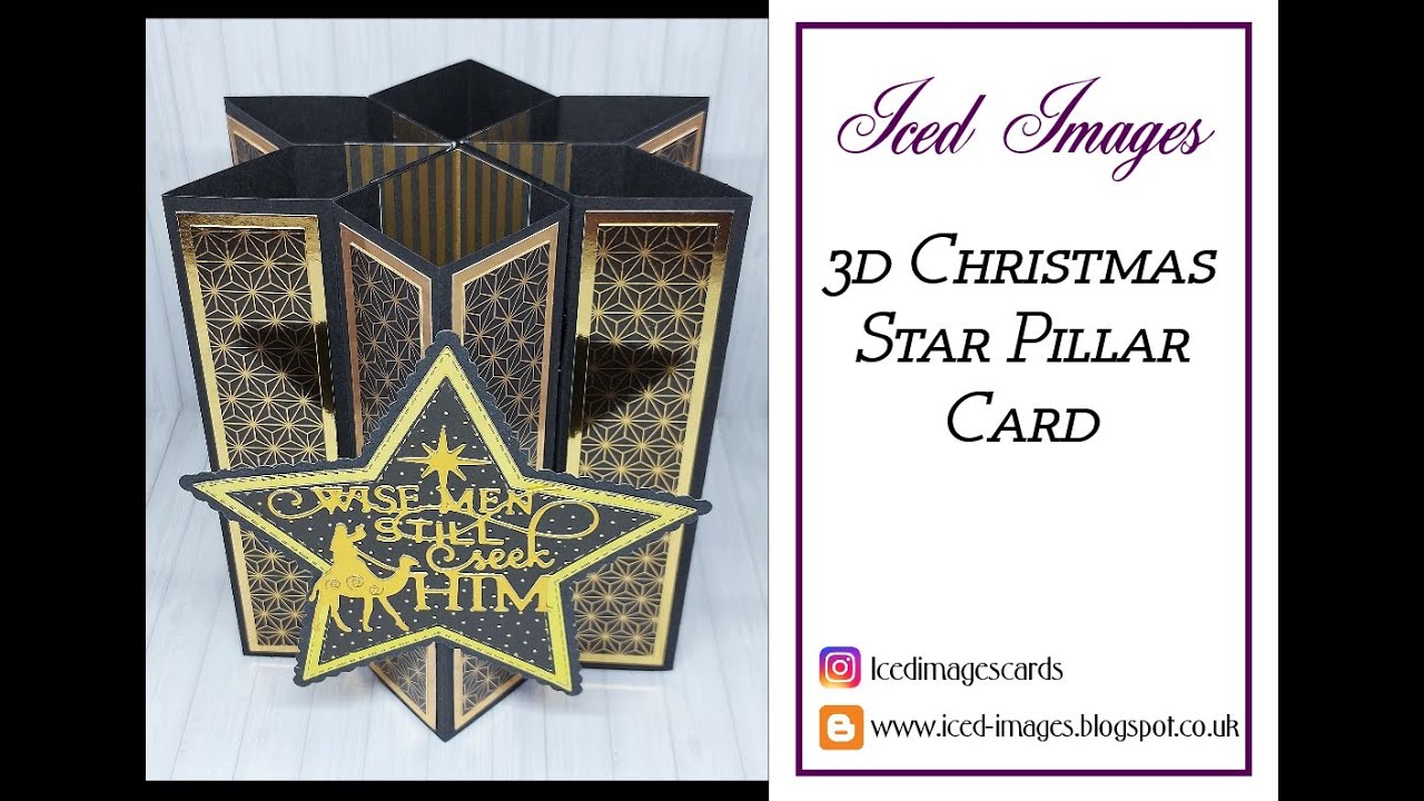 3D Christmas Star Pillar Card