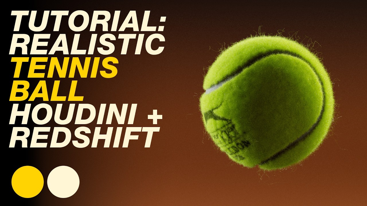 I Made a Photorealistic Tennis Ball in 3D (Full Tutorial: Houdini + Redshift)