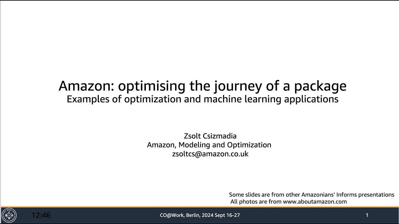 Amazon: optimizing the journey of a package.
