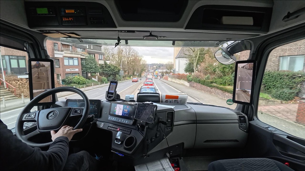 Mercedes Truck Road Landscape, Alsdorf- Herzogenrath- Aachen .