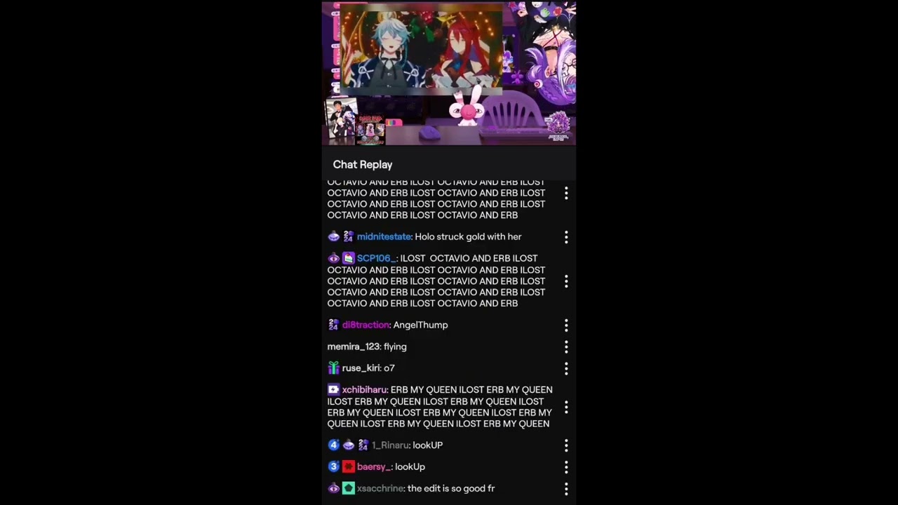 Michi shows chat Octavio & ERB Stay with me duet + Michi noises