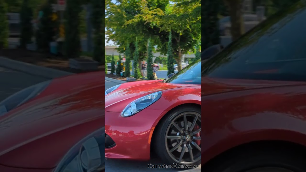 Red Alfa Romeo 4C Spider &ndash; Carbon, Sound, and Soul #alfaromeo #enginesound