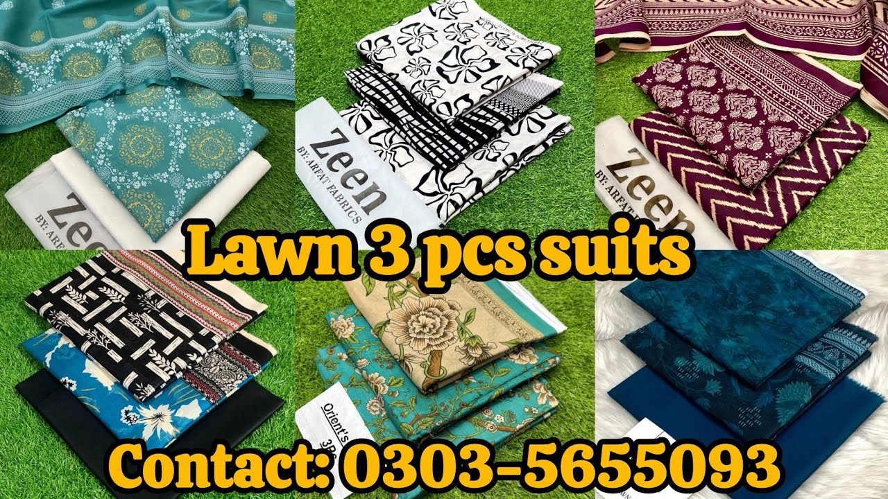 Latest Unstitch lawn 3 pcs suits 2026 | code - 01 | Contact on whatsapp: 0303-5655093 | new arrivals