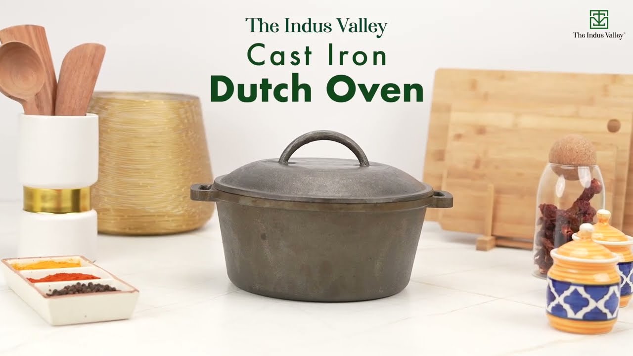 Cast Iron Dutch Oven with Lid | The Indus Valley | Healthy Cookware