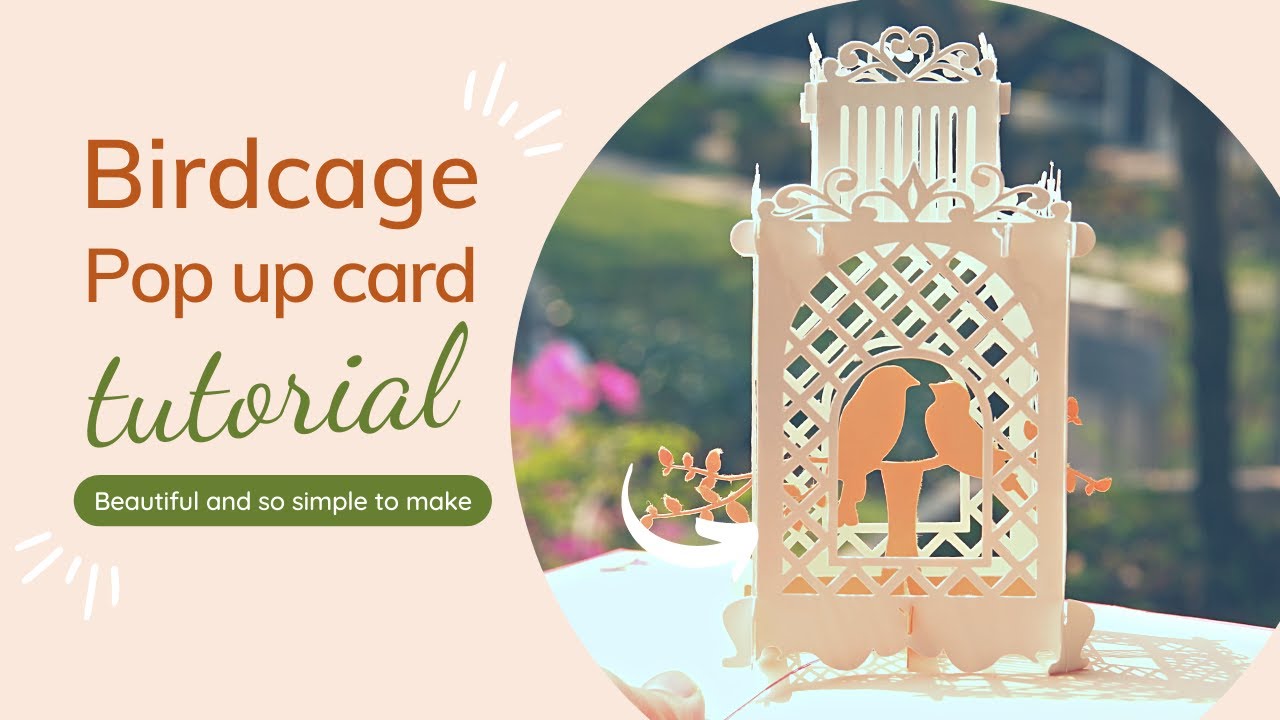 How to make a birdcage pop up card | 3D card making tutorial | Paper Soul Craft