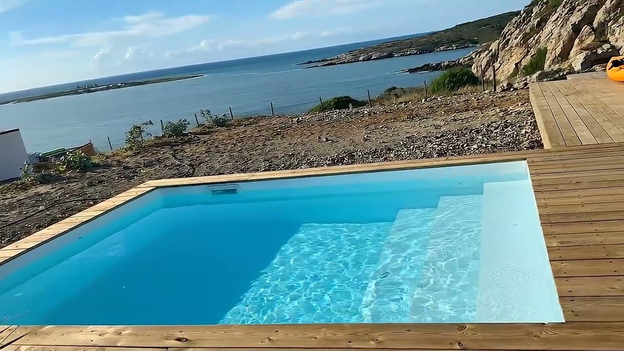 Piscine Bois Luxe Rectangulaire avec Escalier 