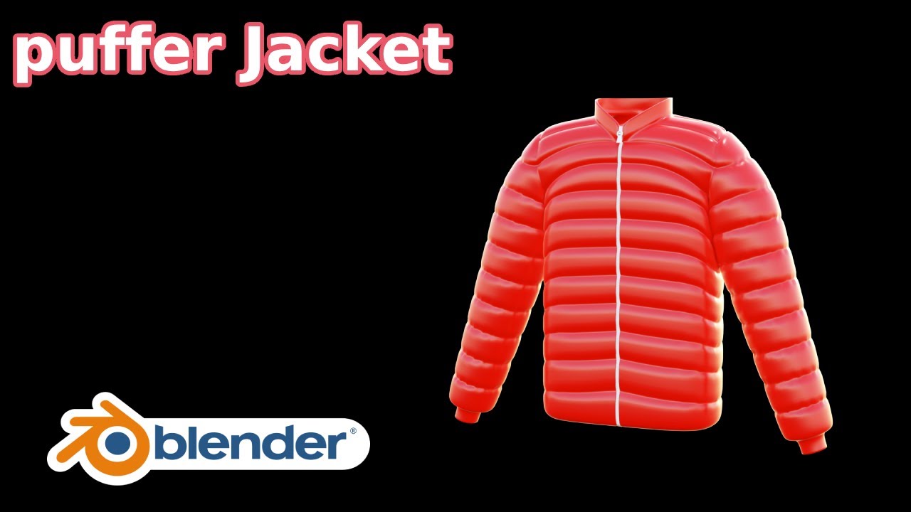 making puffer jacket in blender with cloth filter
