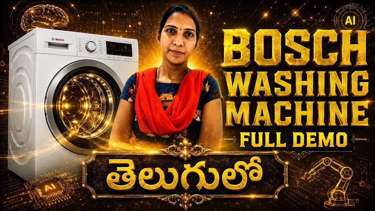 Bosch Front Load Washing Machine Full Demo In Telugu // By Ismart Jayasurya