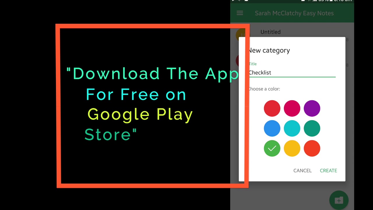 Sarah McClatchy Easy Notes , a Free Note Taking App