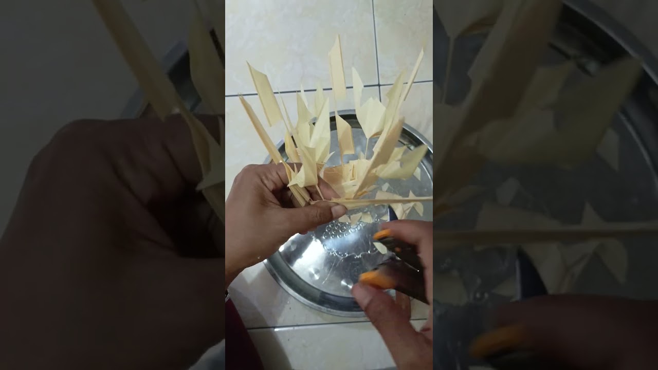 Cara membuat tulung baingin. biasa di pakai utk banten pengambean😊😇