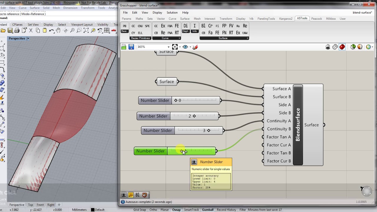 Rhino Grasshopper surface continuity experimentation
