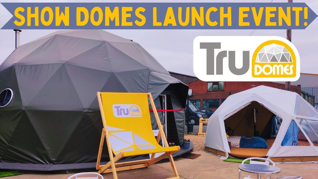 TRUDOMES SHOW DOMES LAUNCH EVENT! See their Epic 8 Metre Geodesic Dome with mezzanine level!