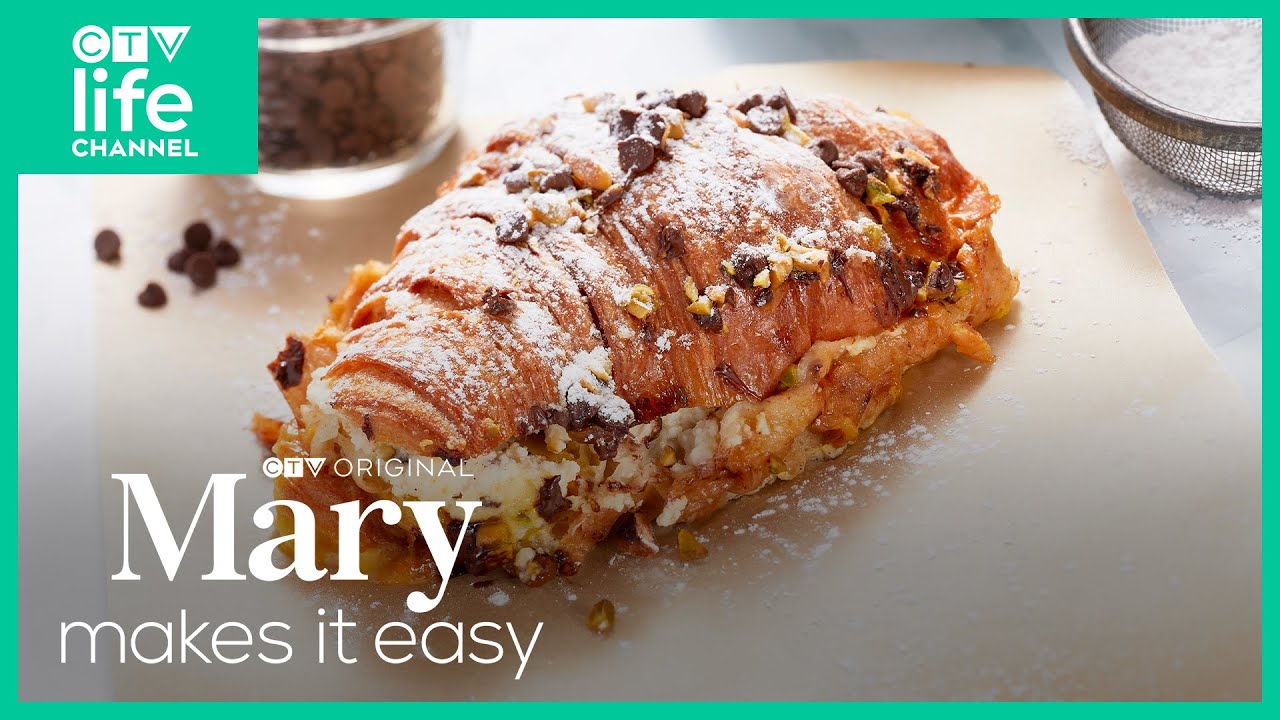 Cannoli Croissant Pudding Recipe | Mary Makes It Easy