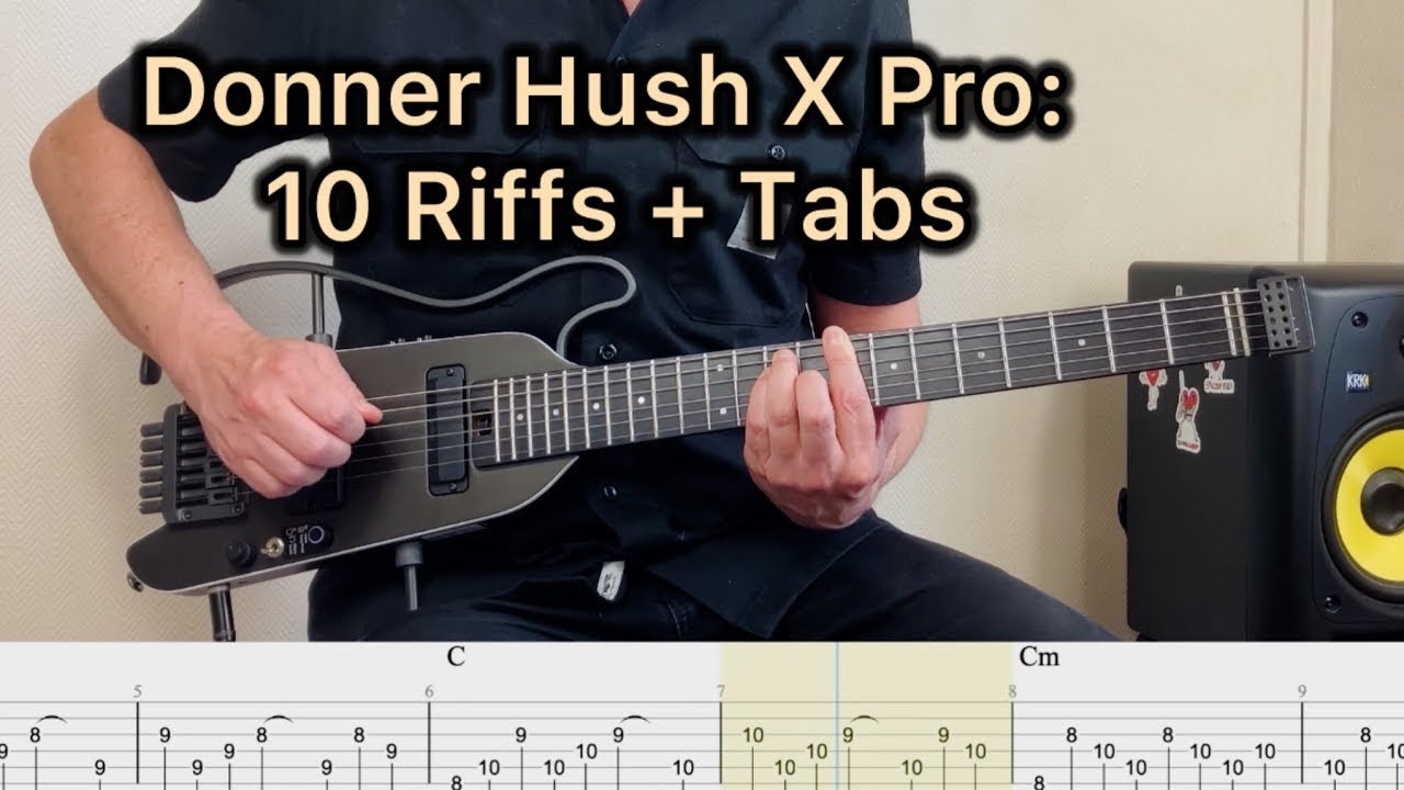 Donner Hush X Pro Demo: 10 Travel Guitar Riffs (with Tabs!)